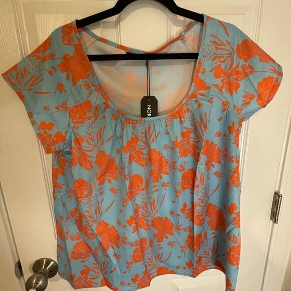 Two 2 NORACORA blouses small shirt sleeve - Picture 4 of 9